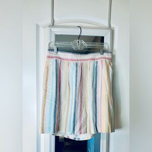 NWT LOFT Multicolor Striped A-Line Skirt